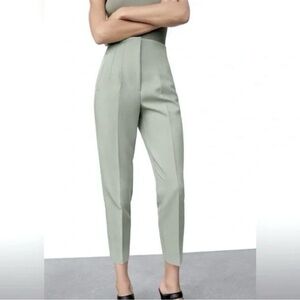 Zara Light Mint Cropped Trousers